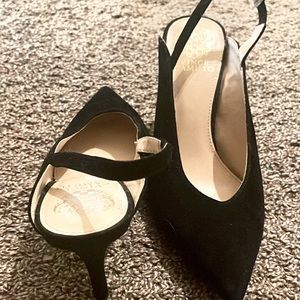 Velvet Black Slingbacks